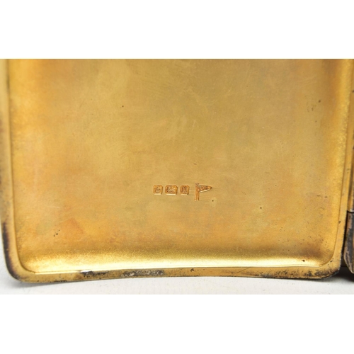 167 - A SILVER CIGARETTE CASE, of a curved rectangular form, engraved initials 'AEH, 9th June 1913', fitte... 