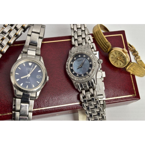 169 - A SELECTION OF WRISTWATCHES, to include a boxed Rotary watch, quartz movement, case back signed 3501... 