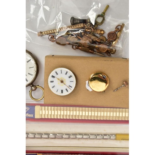 235 - A BOX OF ASSORTED POCKET WATCHES AND WATCH PARTS, to include fifteen pocket watches, seven watch str... 