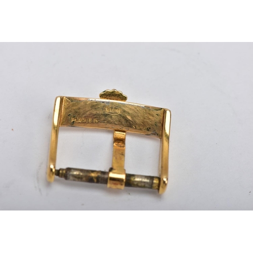 28 - A ROLEX WRISTWATCH BUCKLE, displaying the Rolex logo, signed 'Rolex S.A plaque g Swiss' (condition r... 