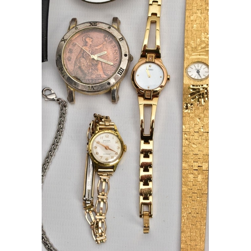 95 - A BAG OF ASSORTED WRISTWATCHES AND OTHER ITEMS, to include seven lady's wristwatches with names such... 