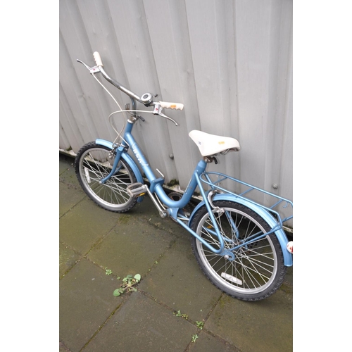 1202 - A B.S.A. FOLDING BIKE with 20in wheels, a Brookes saddle and rear rack