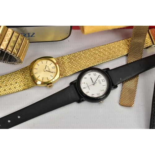 244 - A SELECTION OF LADIES AND GENTS FASHION WRISTWATCHES, to include a boxed ladies 'Sekonda' wristwatch... 