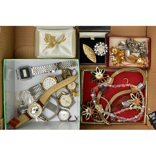 290 - A BOX OF ASSORTED ITEMS, to include various pieces of costume jewellery such as beaded necklaces, br... 