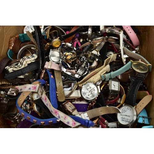 298 - A LARGE QUANTITY OF LADIES AND GENTS WRISTWATCHES, mostly quartz movements, variety of styles and st... 