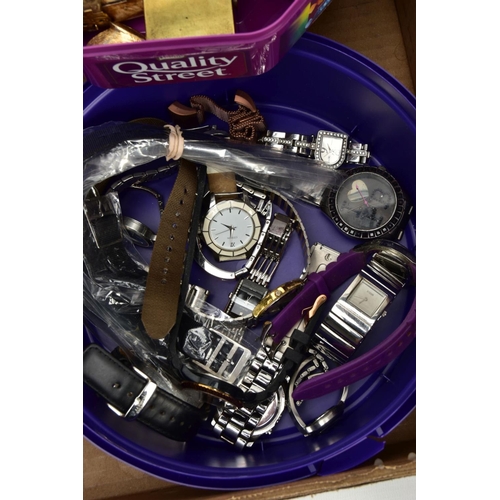 298 - A LARGE QUANTITY OF LADIES AND GENTS WRISTWATCHES, mostly quartz movements, variety of styles and st... 