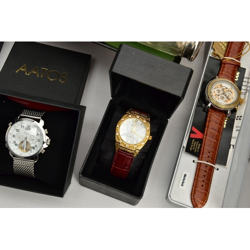 300 - A BOX OF ASSORTED WATCHES AND OTHER ITEMS, gents wristwatches, names to include Seiko, Vanheusen, Co... 