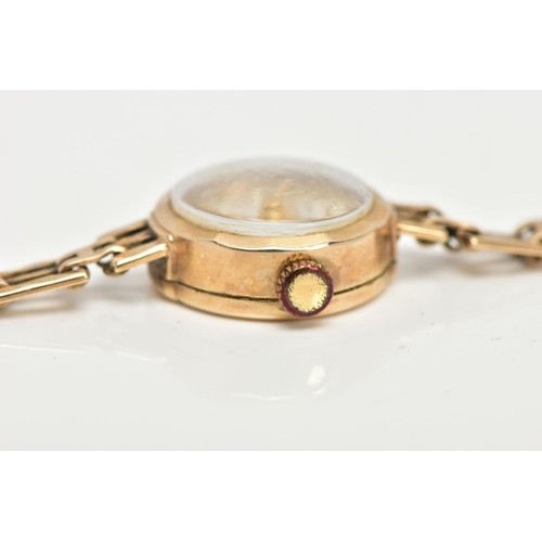 73 - A LADIES 9CT GOLD 'AVIA' WRISTWATCH, movement requires some attention, round silver dial signed 'Avi... 