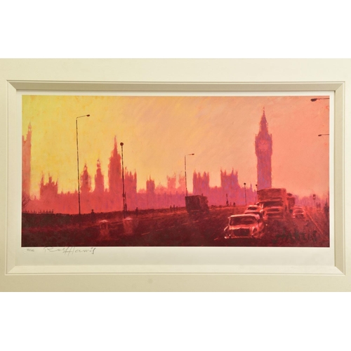 400 - ROLF HARRIS (AUSTRALIA 1930) 'FIFTIES RUSH HOUR' a London cityscape, limited edition print 88/195, s... 