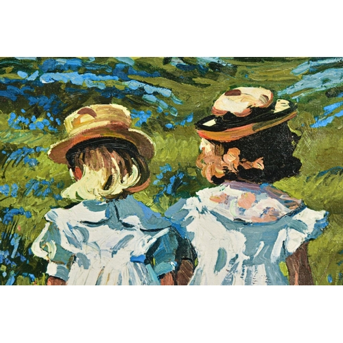 401 - SHERREE VALENTINE DAINES (BRITISH 1959) 'BLUEBELL MEADOW', a signed artist proof print 9/20, depicti... 