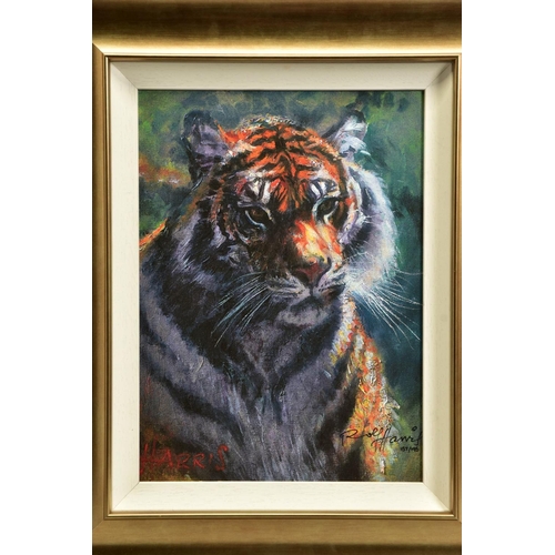 408 - ROLF HARRIS (AUSTRALIA 1931) ' TIGER IN THE SUN', a signed limited edition print on canvas, 157/195 ... 