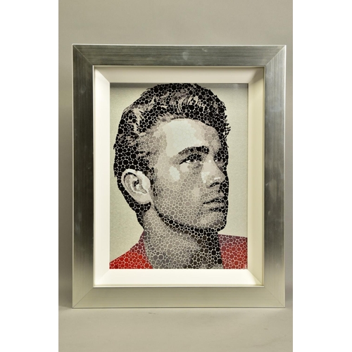 410 - PAUL NORMANSELL (BRITISH 1978) 'JAMES DEAN, THE REBEL'. a signed limited edition print on aluminium ... 