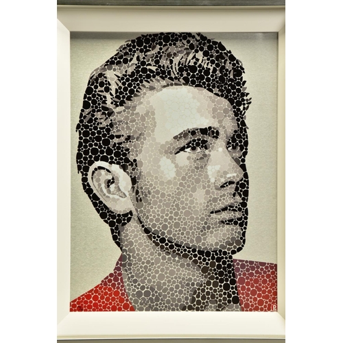 410 - PAUL NORMANSELL (BRITISH 1978) 'JAMES DEAN, THE REBEL'. a signed limited edition print on aluminium ... 