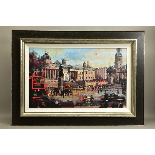 412 - CHRISTIAN HOOK (BRITISH 1971), 'Trafalgar Square, London', a Limited Edition print, 6/295, signed bo... 