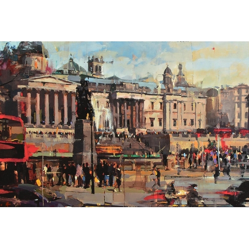 412 - CHRISTIAN HOOK (BRITISH 1971), 'Trafalgar Square, London', a Limited Edition print, 6/295, signed bo... 