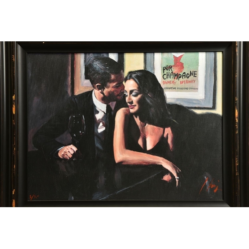 413 - FABIAN PEREZ (ARGENTINA 1967) 'PROPOSAL AT HOTEL DU VIN' male and female figures in a bar, signed li... 