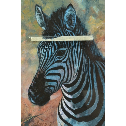 414 - ROLF HARRIS (AUSTRALIA 1930) 'YOUNG ZEBRA', a signed limited edition print 72/195, with certificate,... 