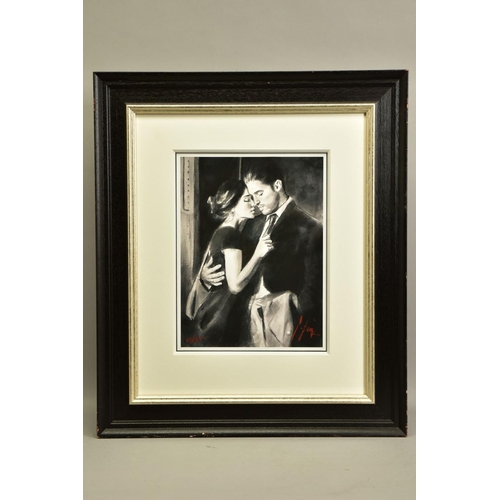 416 - FABIAN PEREZ (ARGENTINA 1967) 'THE TRAIN STATION V', a signed limited edition print of lovers embrac... 