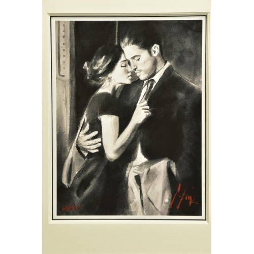 416 - FABIAN PEREZ (ARGENTINA 1967) 'THE TRAIN STATION V', a signed limited edition print of lovers embrac... 