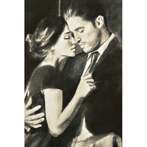 416 - FABIAN PEREZ (ARGENTINA 1967) 'THE TRAIN STATION V', a signed limited edition print of lovers embrac... 