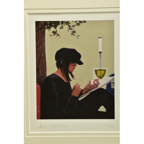 417 - JACK VETTRIANO (SCOTTISH 1951) 'TENSION, TIMING, TRIUMPH - MONACO 1971', depicting Jackie Stewart an... 