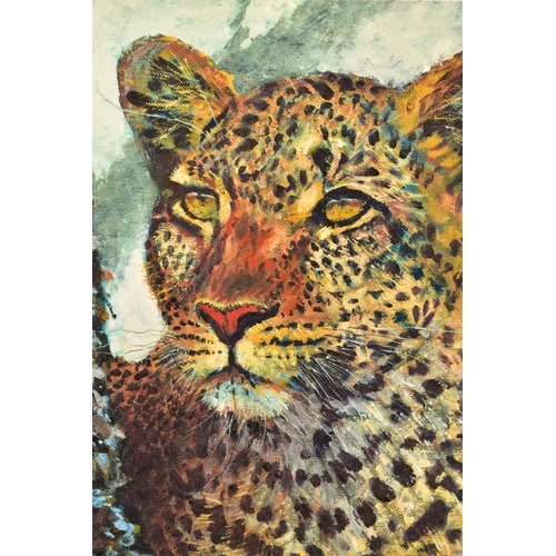 421 - ROLF HARRIS (AUSTRALIA 1930) 'ALERT FOR PREY' a limited edition print of a Leopard 55/195, signed to... 