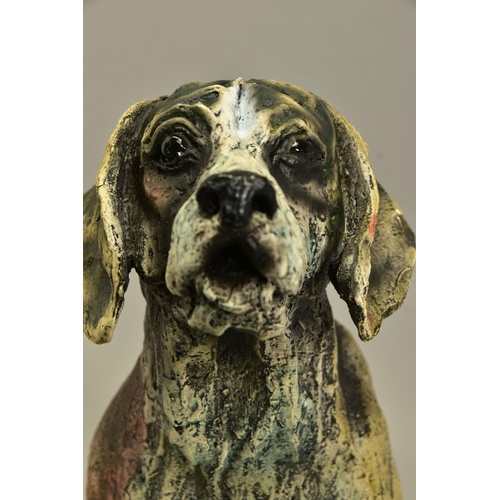 430 - APRIL SHEPHERD (BRITISH CONTEMPORARY) 'PAYING ATTENTION', a limited edition sculpture of a dog 92/29... 