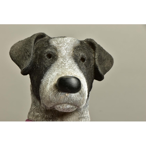 431 - DOUG HYDE (BRITISH 1972) 'SUITED AND BOOTED' limited edition sculpture of a dog 14/595 with certific... 