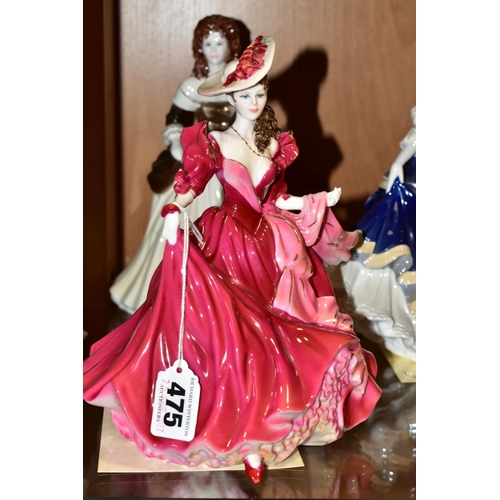 475 - THREE COALPORT LIMITED EDITION 'LITERARY HEROINES' FIGURES, comprising 'Moll' no.850/2500, lacks cer... 