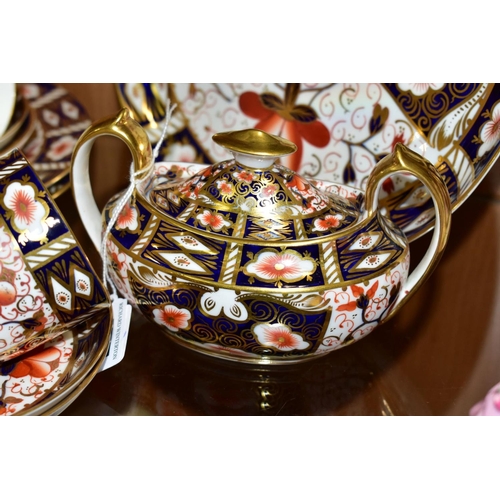 477 - A LATE 19TH CENTURY THIRTEEN PIECE ROYAL CROWN DERBY IMARI 2451 PATTERN PART COFFEE SERVICE, compris... 