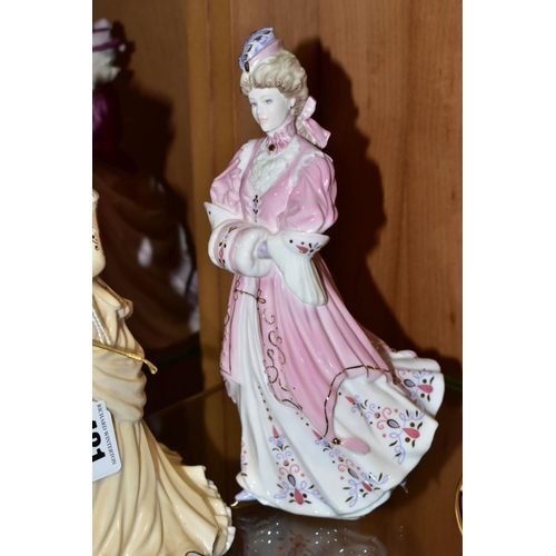 481 - TWO COALPORT FOR COMPTON & WOODHOUSE 'LA BELLE EPOCH' LADY FIGURES, comprising 'Helena Riding in Hyd... 