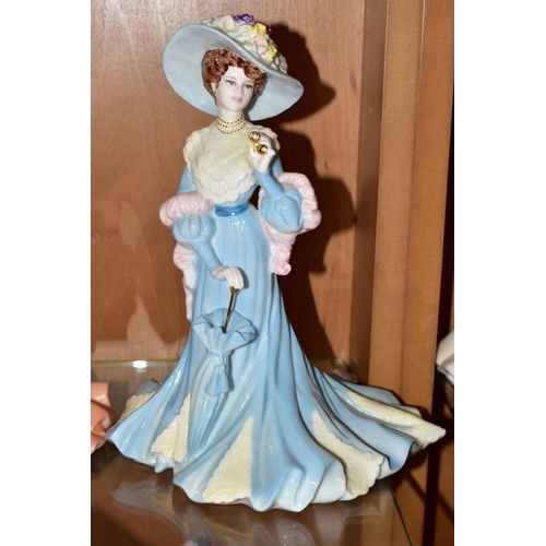 493 - THREE COALPORT LIMITED EDITION 'HIGH SOCIETY' LADY FIGURES, comprising 'Lady Elizabeth', no.2464/500... 