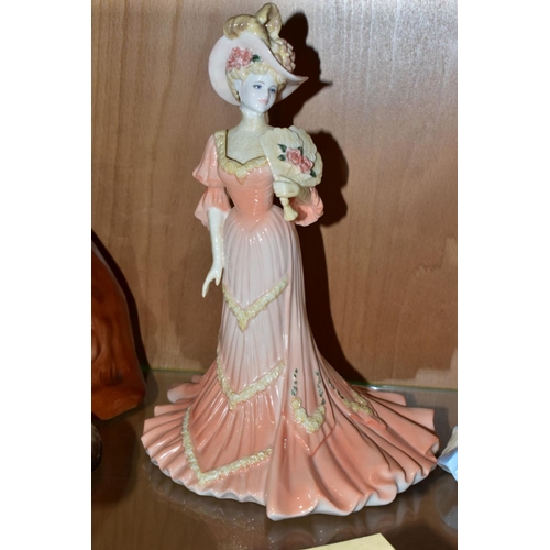 493 - THREE COALPORT LIMITED EDITION 'HIGH SOCIETY' LADY FIGURES, comprising 'Lady Elizabeth', no.2464/500... 