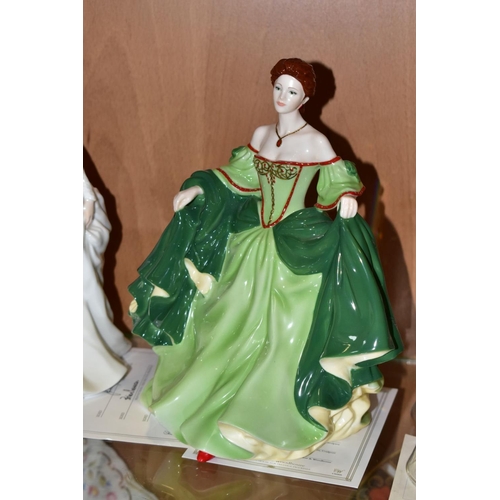 500 - FOUR COALPORT LIMITED EDITION LADY FIGURES, THREE PRODUCED FOR COMPTON & WOODHOUSE, comprising 'Cele... 