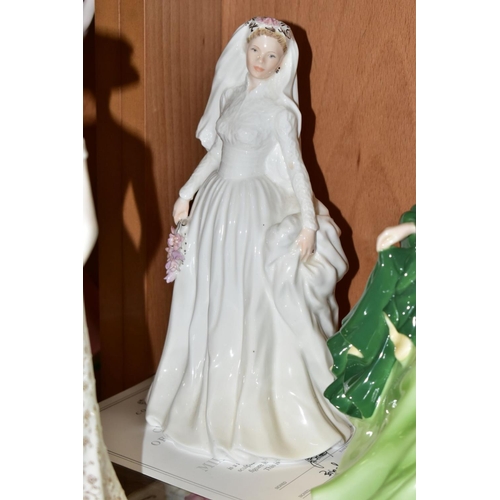 500 - FOUR COALPORT LIMITED EDITION LADY FIGURES, THREE PRODUCED FOR COMPTON & WOODHOUSE, comprising 'Cele... 