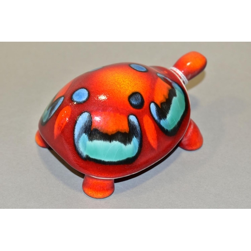 502 - A POOLE POTTERY VOLCANO TORTOISE, printed and painted marks, length 13cm (Condition report: in good ... 