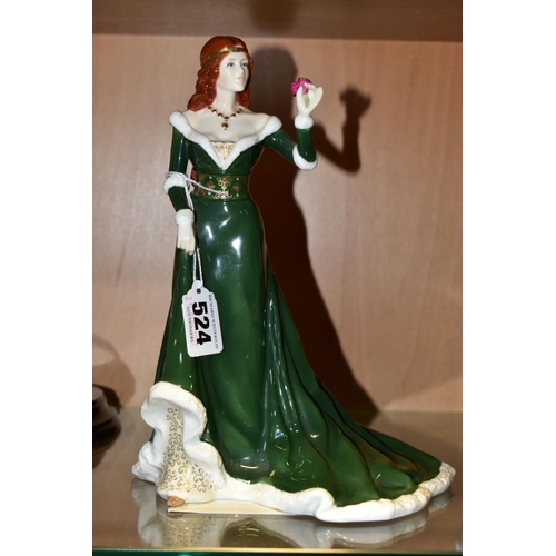 524 - A ROYAL WORCESTER FOR COMPTON & WOODHOUSE LIMITED EDITION FIGURE 'THE ROSE OF CAMELOT', no.144/7500,... 