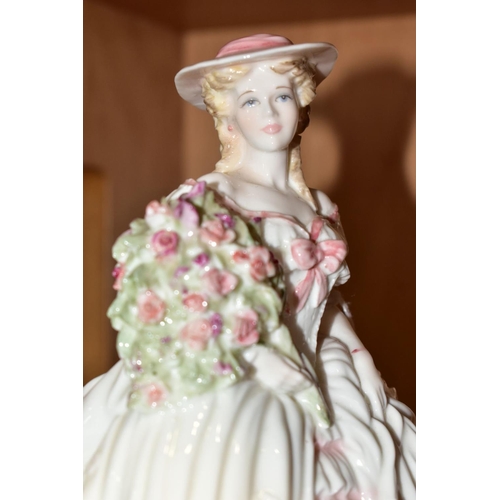 556 - A COALPORT FOR COMPTON & WOODHOUSE LIMITED EDITION FIGURE 'ROSE' FROM THE FOUR FLOWERS COLLECTION, s... 