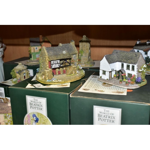 557 - TEN LILLIPUT LANE SCULPTURES FROM THE WORLD OF BEATRIX POTTER, nine boxed, all with deeds, comprisin... 