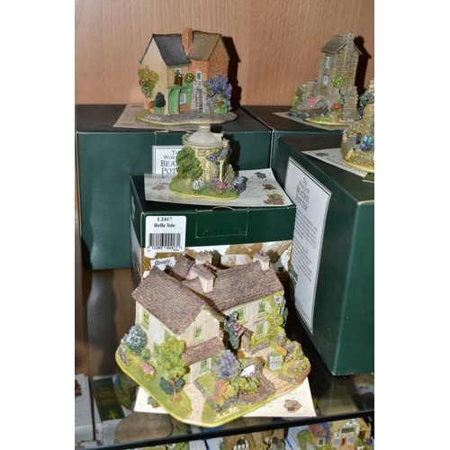 557 - TEN LILLIPUT LANE SCULPTURES FROM THE WORLD OF BEATRIX POTTER, nine boxed, all with deeds, comprisin... 