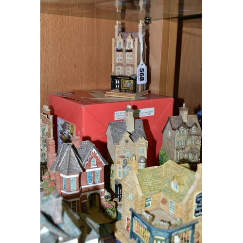 568 - TWENTY ONE LILLIPUT LANE SCULPTURES, eight boxed where mentioned, comprising seven Victorian Shops, ... 