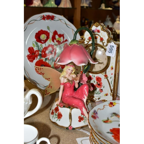 595 - NINE BRADFORD EXCHANGE POPPY COLLECTABLES, comprising a 'Princess of the Poppies' musical fairy figu... 