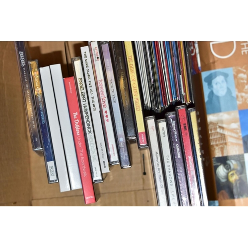 634 - FIVE BOXES OF BOOKS, COMICS, CDS AND SUNDRY ITEMS, approximately fifty five books including two boxe... 