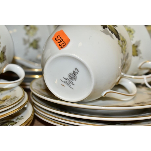 657 - AN EIGHTY SIX PIECE ROYAL DOULTON 'LARCHMONT' TC1019 DINNER SERVICE comprising  a cake plate, a crea... 