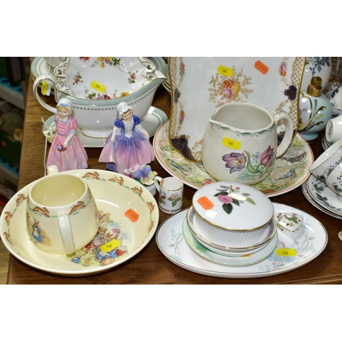 766 - A GROUP OF MIXED CERAMIC ITEMS ETC, to including Royal Doulton Burgundy tea wares comprising a teapo... 