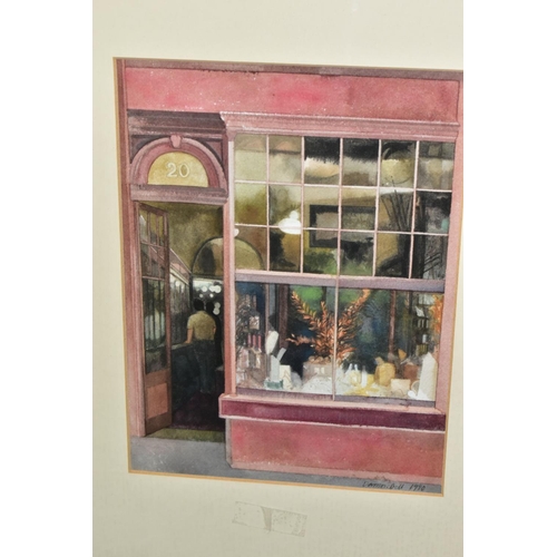 777 - DAMON BELL (1961) THREE ARCHITECTURAL EXTERIOR WATERCOLOURS, comprising 'Piccadilly Shop Front' date... 