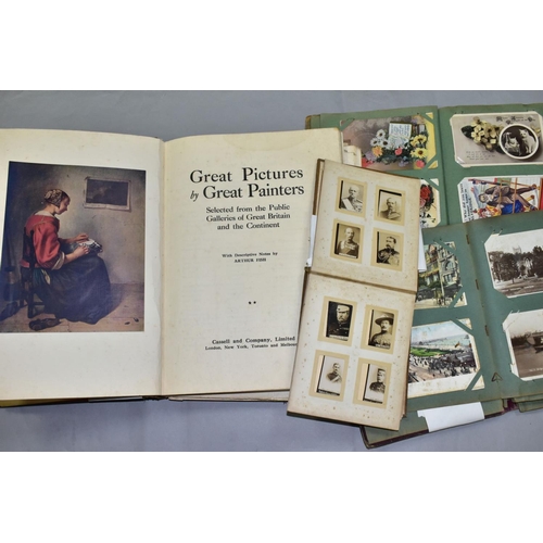 788 - EPHEMERA, Four Albums containing a collection of Postcards, 'Guinea Gold' Cigarette Cards and 'Great... 