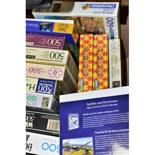 790 - THIRTEEN JIGSAW PUZZLES, NINE STILL SHRINK WRAPPED, subjects include animals, landscapes, trains and... 