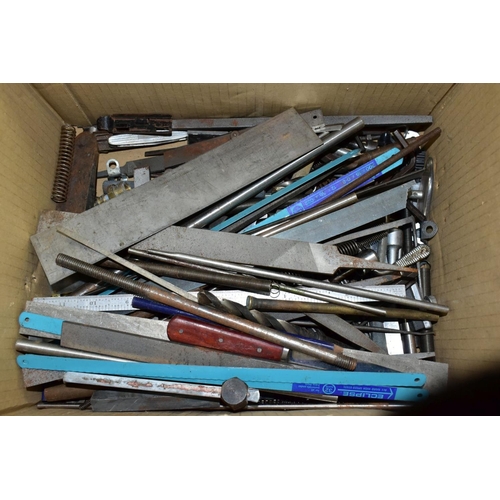 820 - FIVE BOXES OF SPECIALIST WATCHMAKING EQUIPMENT AND OTHER TOOLS, to include a brass depthing tool sta... 