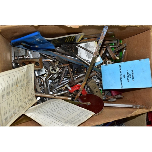 820 - FIVE BOXES OF SPECIALIST WATCHMAKING EQUIPMENT AND OTHER TOOLS, to include a brass depthing tool sta... 